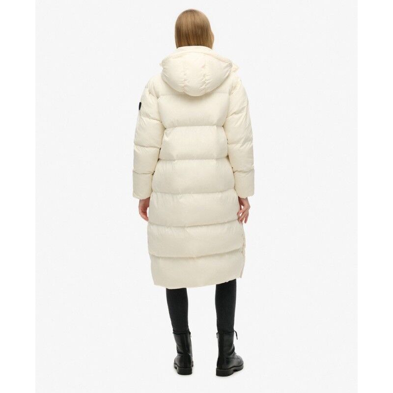 Superdry Hooded Longline Puffer Coat - Syntetjacka - Dam | Hardloop