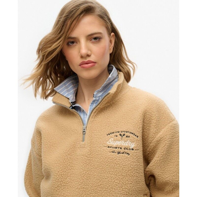 Superdry Country Club Fleece Half Zip - Polar mulher | Hardloop