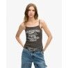 Superdry Retro Rocker Graphic Rib Cami Top - Débardeur femme | Hardloop