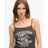 Superdry Retro Rocker Graphic Rib Cami Top - Tank Top - Damer | Hardloop
