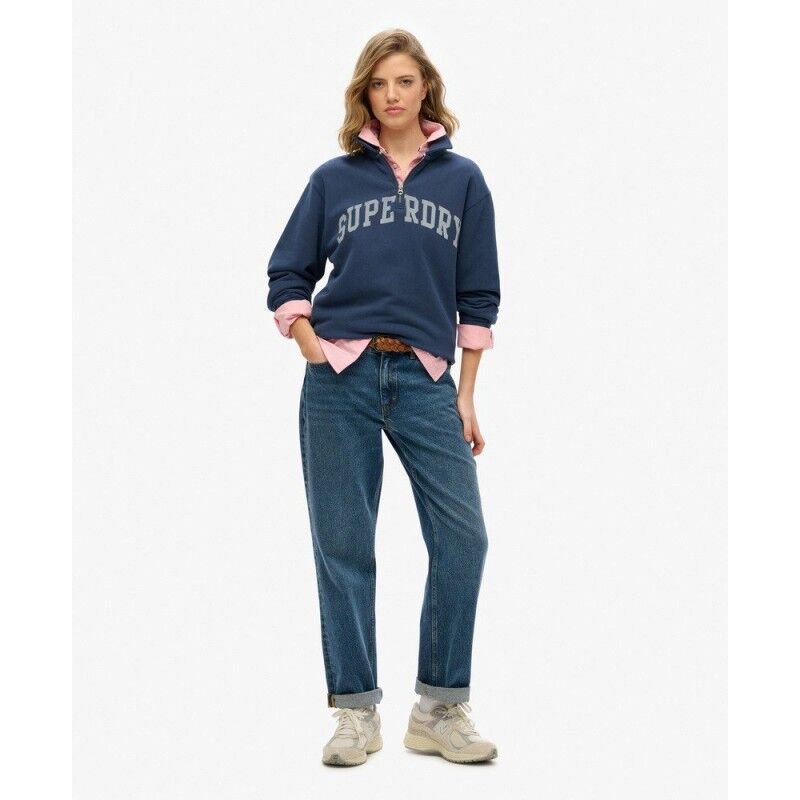 Superdry Athletic Essentials Collared Half Zip Sweatshirt - Pullover - Damen | Hardloop
