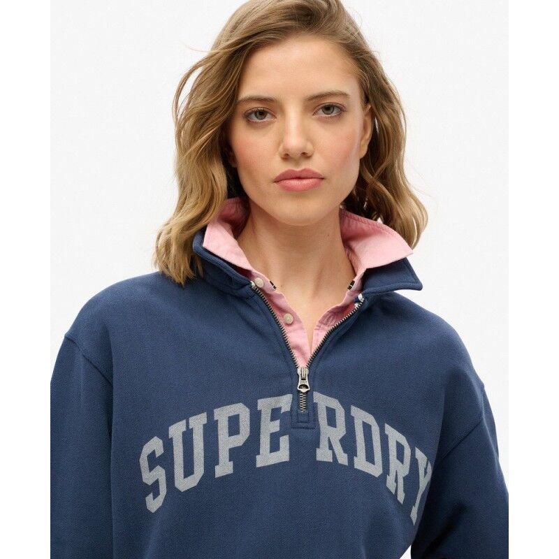 Superdry Athletic Essentials Collared Half Zip Sweatshirt - Pullover - Damen | Hardloop