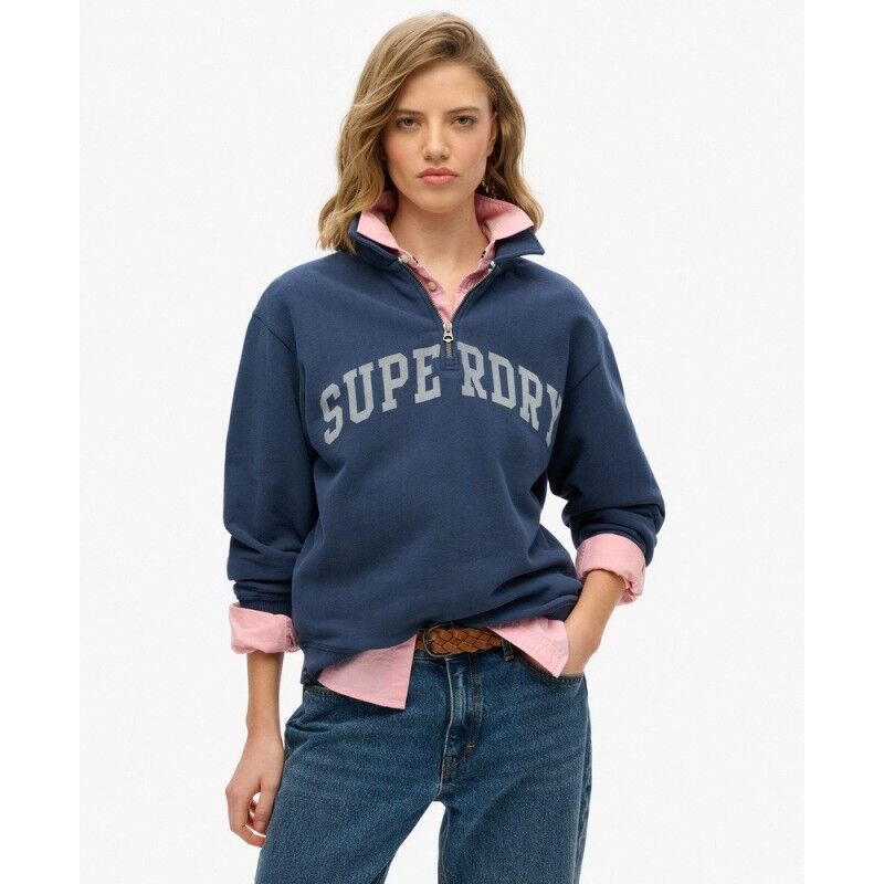 Superdry Athletic Essentials Collared Half Zip Sweatshirt - Pullover - Damen | Hardloop