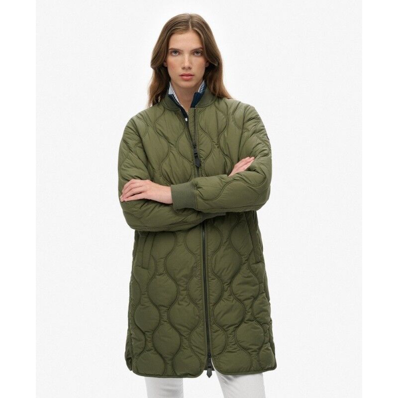 Superdry Longline Quilted Liner Jacket - Syntetjacka - Dam | Hardloop