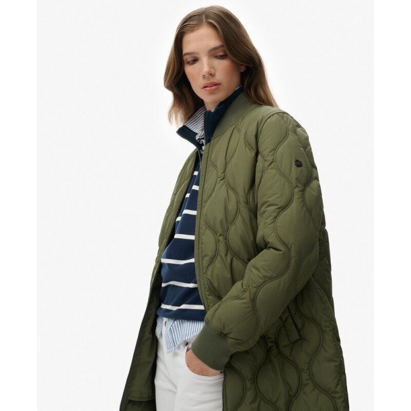 Superdry Longline Quilted Liner Jacket - Kunstfaserjacke - Damen | Hardloop