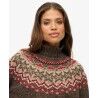 Superdry Fairisle High Neck Jumper - Pullover femme | Hardloop