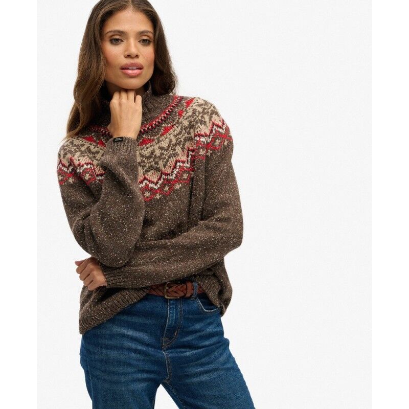 Superdry Fairisle High Neck Jumper - Jerséis - Mujer | Hardloop