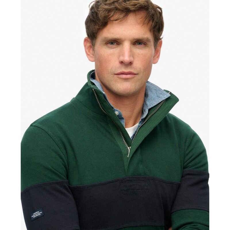 Superdry Classic Rugby Half Zip Top - Sweatshirt homme | Hardloop
