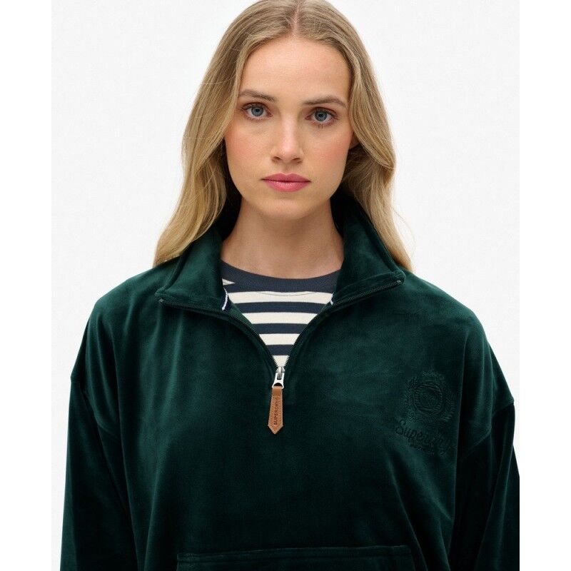 Superdry Country Club Velour Quarter Zip - Pullover - Damen | Hardloop