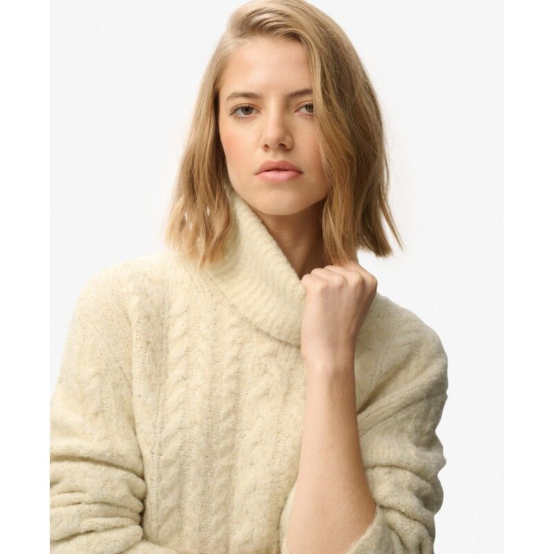 Superdry Cable Roll Neck Jumper - Trui - Dames | Hardloop