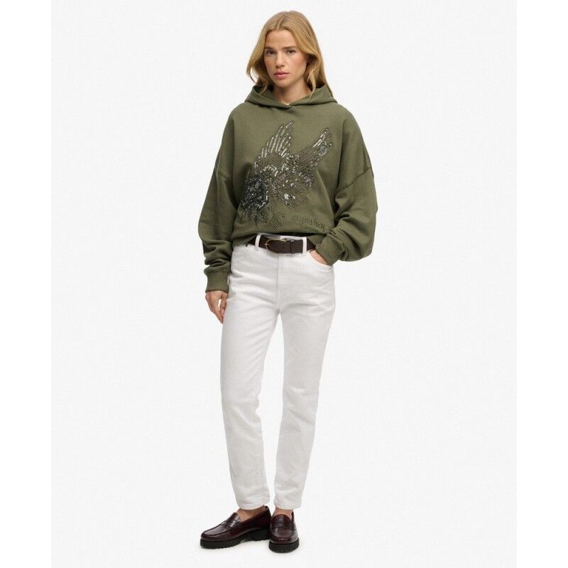 Superdry Tattoo Embellished Oversized Hoodie - Hoodie - Women's | Hardloop