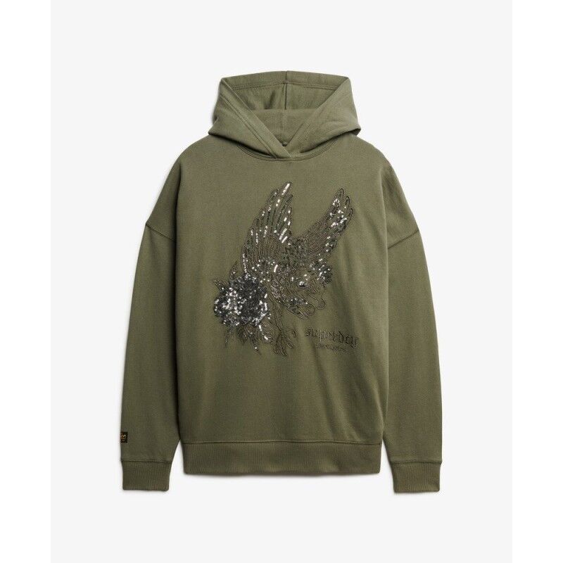 Superdry Tattoo Embellished Oversized Hoodie - Hoodie - Women's | Hardloop