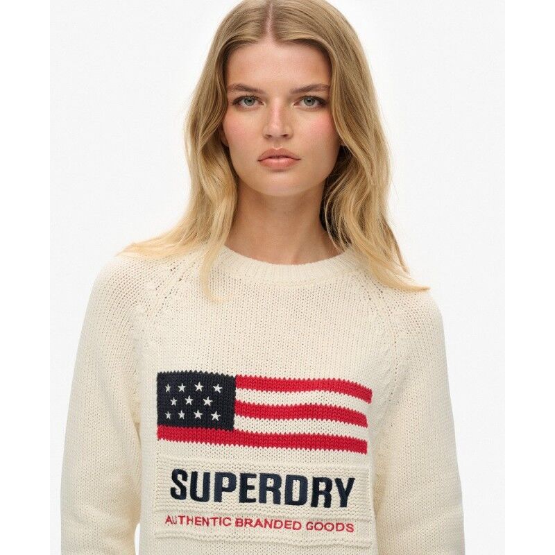 Superdry Americana Crew Knit Jumper - Felpa - Donna | Hardloop