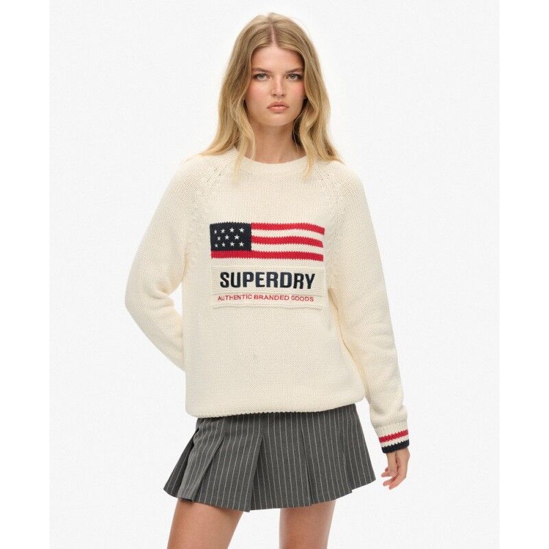 Superdry Americana Crew Knit Jumper - Pullover - Naiset | Hardloop