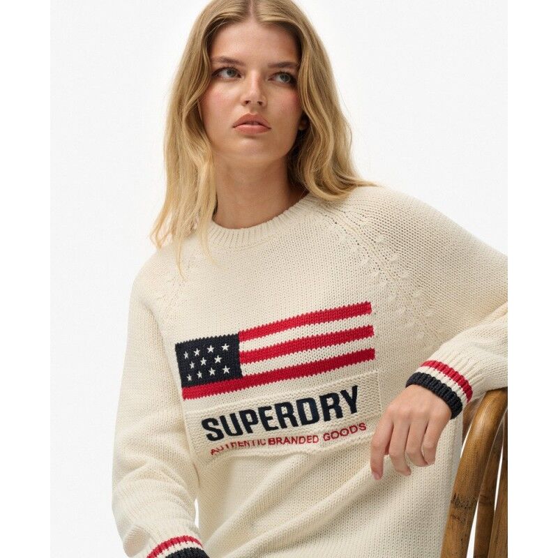 Superdry Americana Crew Knit Jumper - Pullover femme | Hardloop