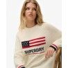 Superdry Americana Crew Knit Jumper - Sweatere - Damer | Hardloop