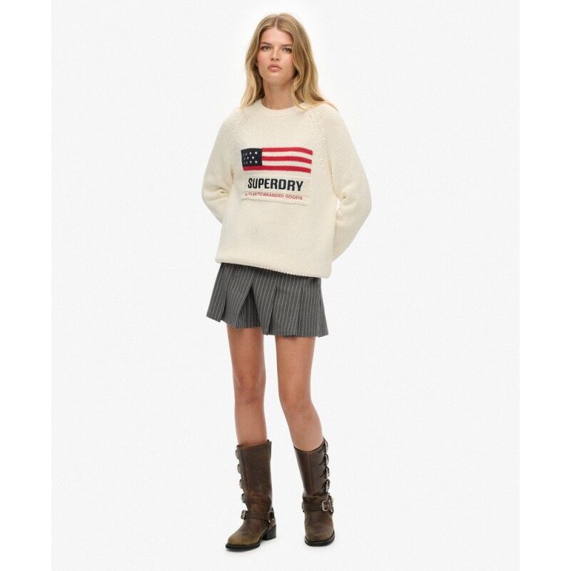 Superdry Americana Crew Knit Jumper - Pullover femme | Hardloop