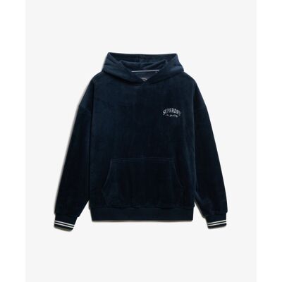 Country Club Velour Relaxed Hoodie - Sweatshirt à capuche femme