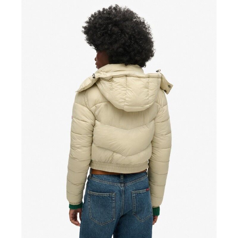 Superdry Crop Hooded Fuji Jacket - Dámská péřova | Hardloop