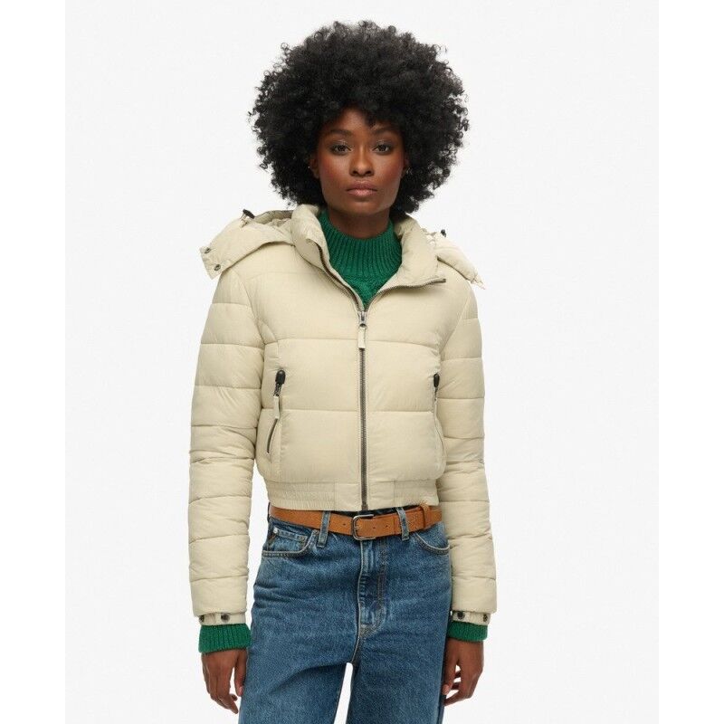 Superdry Crop Hooded Fuji Jacket - Kunstfaserjacke - Damen | Hardloop
