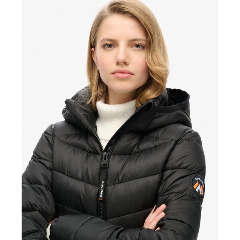 Superdry Hooded Fuji Quilted Padded Jacket - Syntetjacka - Dam | Hardloop