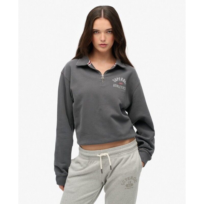 Athletic Collared Half Zip Jumper - Sweatshirt femme