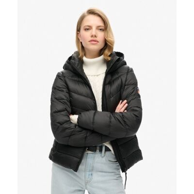Hooded Fuji Quilted Padded Jacket - Tekokuitutakki - Naiset