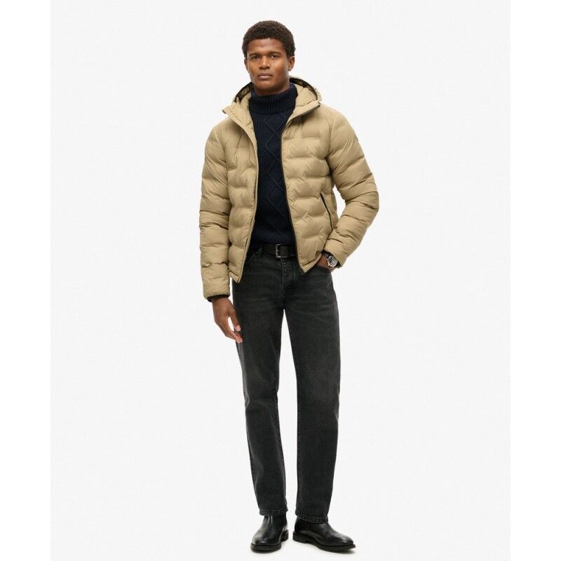 Superdry Hooded Quilted Puffer Coat - Tekokuitutakki - Miehet | Hardloop