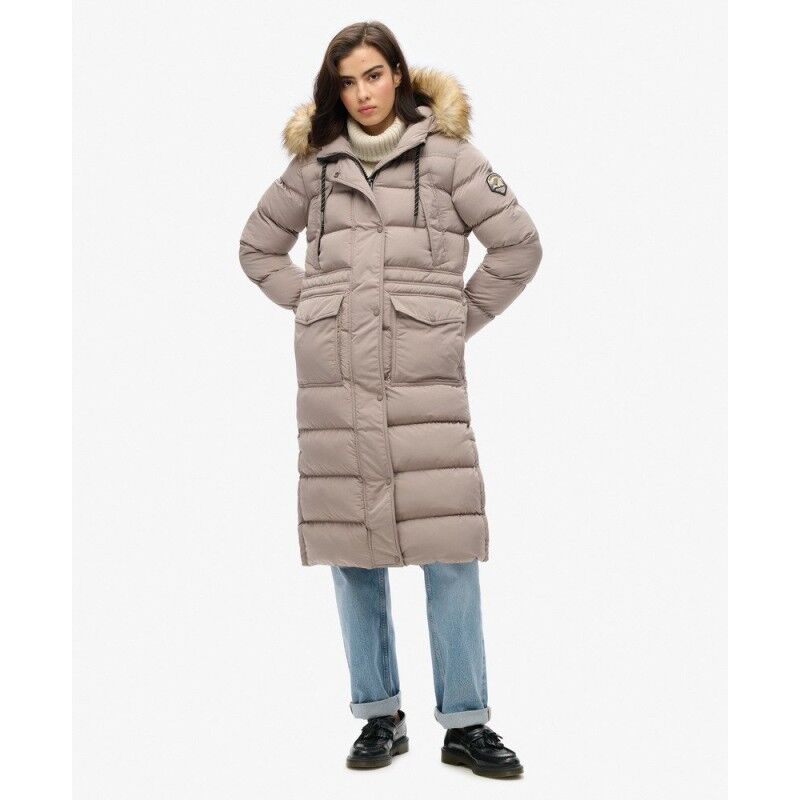 Superdry Everest Faux Fur Longline Jacket - Synthetic jacket - Women's | Hardloop