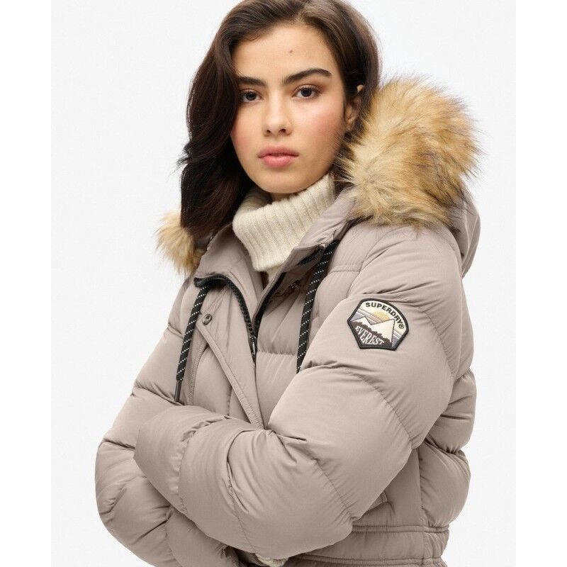 Superdry Everest Faux Fur Longline Jacket - Kunstfaserjacke - Damen | Hardloop