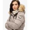 Superdry Everest Faux Fur Longline Jacket - Syntetjacka - Dam | Hardloop