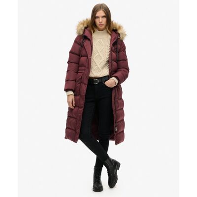 Everest Faux Fur Longline Jacket - Kurtka damski