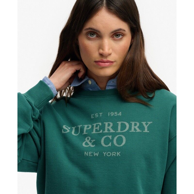 Superdry Luxe Casual Loose Crew Sweatshirt - Sweatshirt sem capuz mulher | Hardloop
