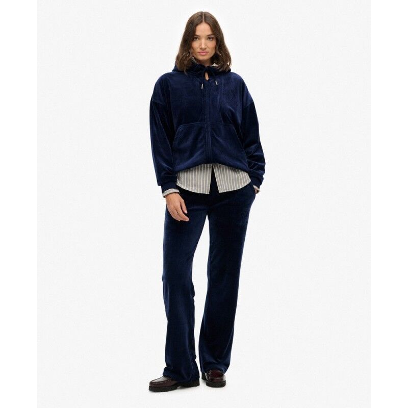 Superdry Country Club Velour Zip Hoodie - Sweatshirt mulher | Hardloop