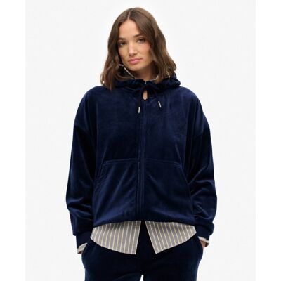 Country Club Velour Zip Hoodie - Dámská mikina