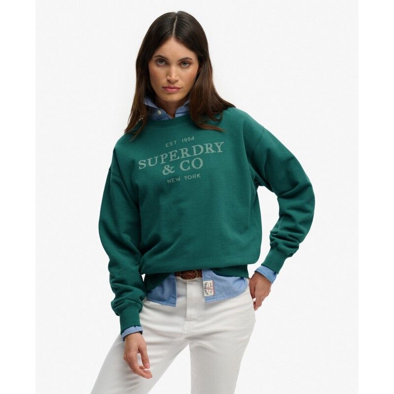 Superdry Luxe Casual Loose Crew Sweatshirt - Trui - Dames | Hardloop