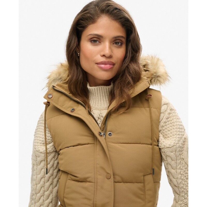 Superdry Everest Faux Fur Gilet - Chaleco de fibra sintética - Mujer | Hardloop