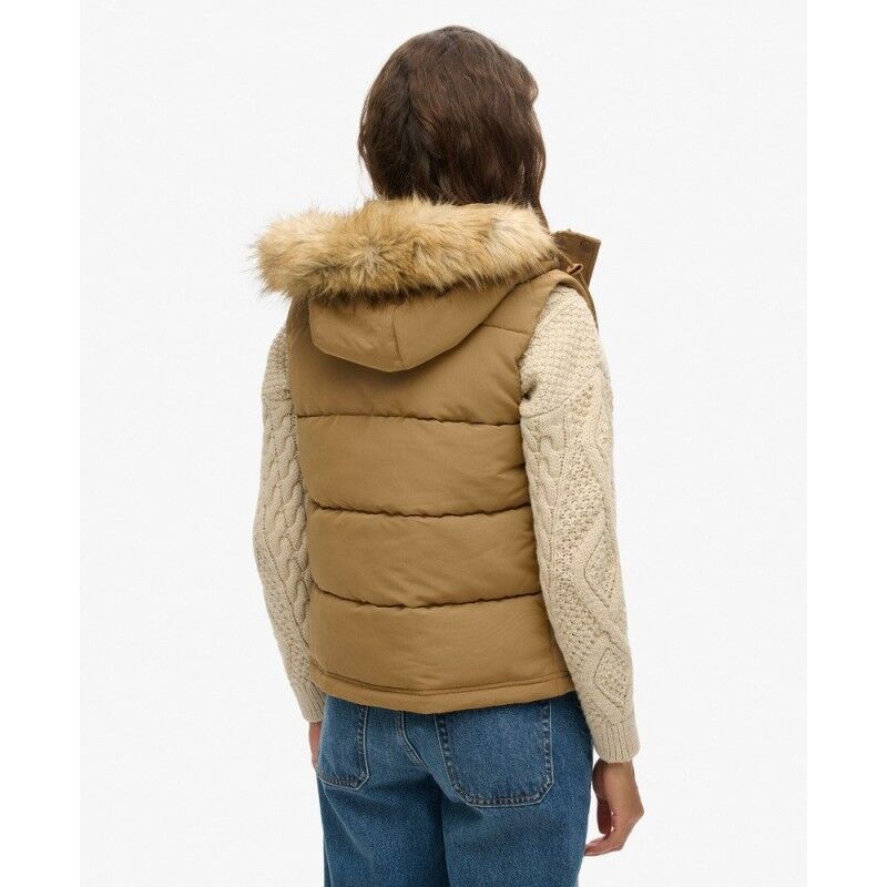 Superdry Everest Faux Fur Gilet - Donsjack - Dames | Hardloop