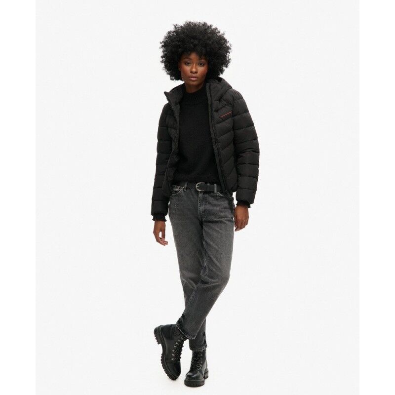 Superdry Hooded Microfibre Padded Jacket - Kunstfaserjacke - Damen | Hardloop