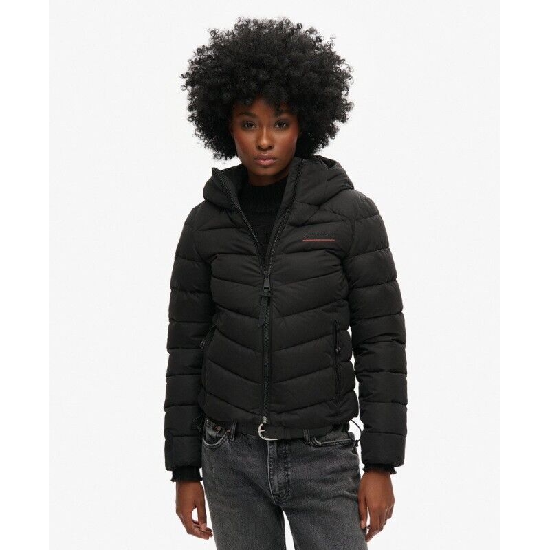 Superdry Hooded Microfibre Padded Jacket - Kunstfaserjacke - Damen | Hardloop
