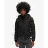 Superdry Hooded Microfibre Padded Jacket - Syntetjacka - Dam | Hardloop
