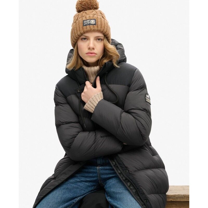 Superdry Rip-Stop Longline Puffer Coat - Kunstfaserjacke - Damen | Hardloop