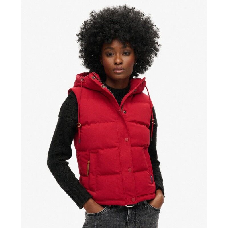 Superdry Everest Hooded Puffer Gilet - Donsjack - Dames | Hardloop