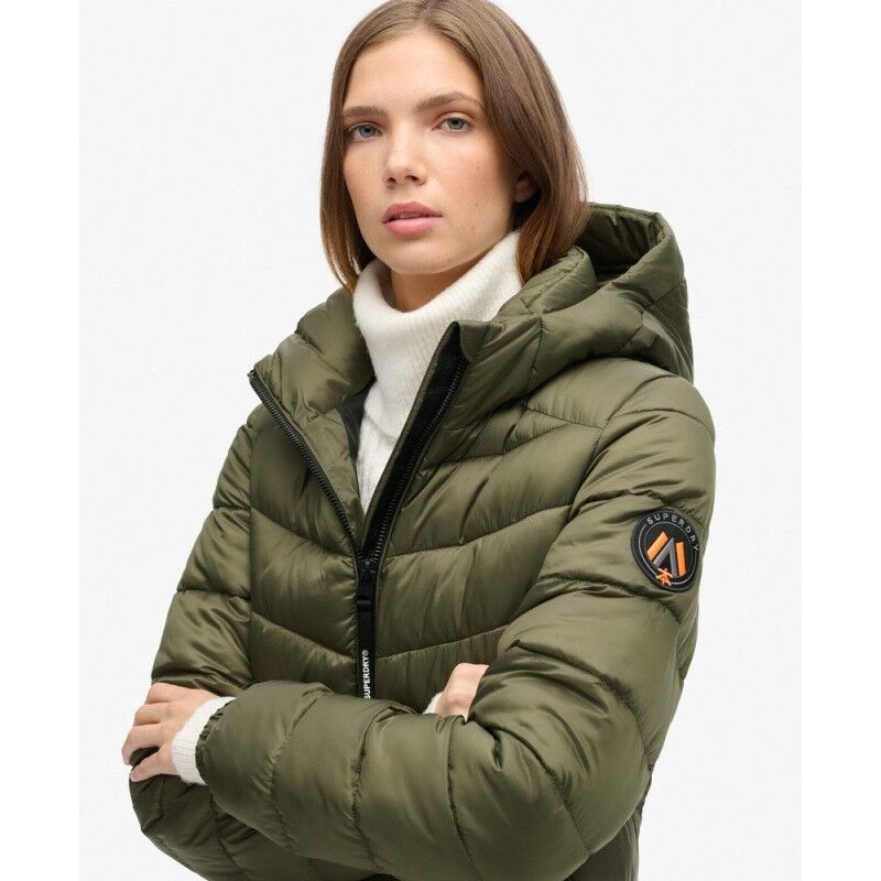 Superdry Hooded Fuji Mid Padded Jacket - Dámská péřova | Hardloop