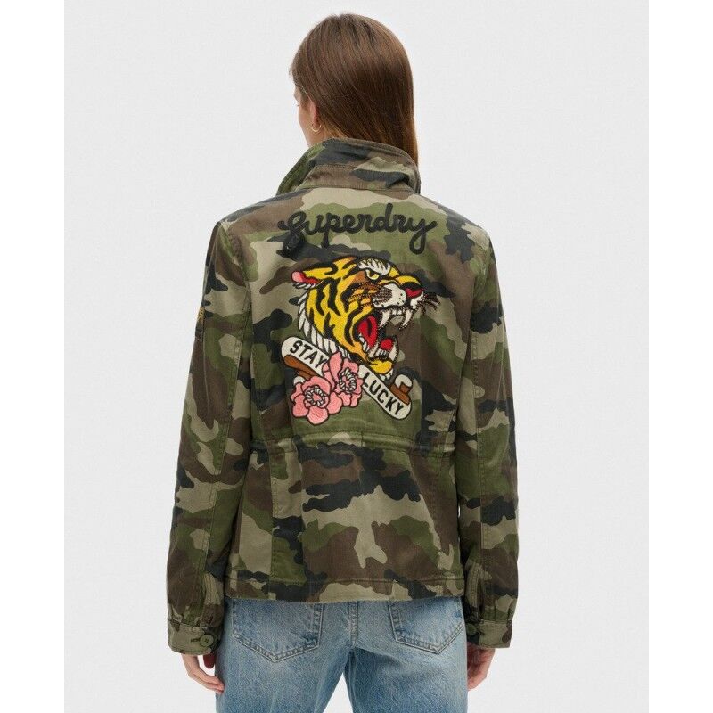 Superdry Embroidered M65 Military Jacket - Veste femme | Hardloop