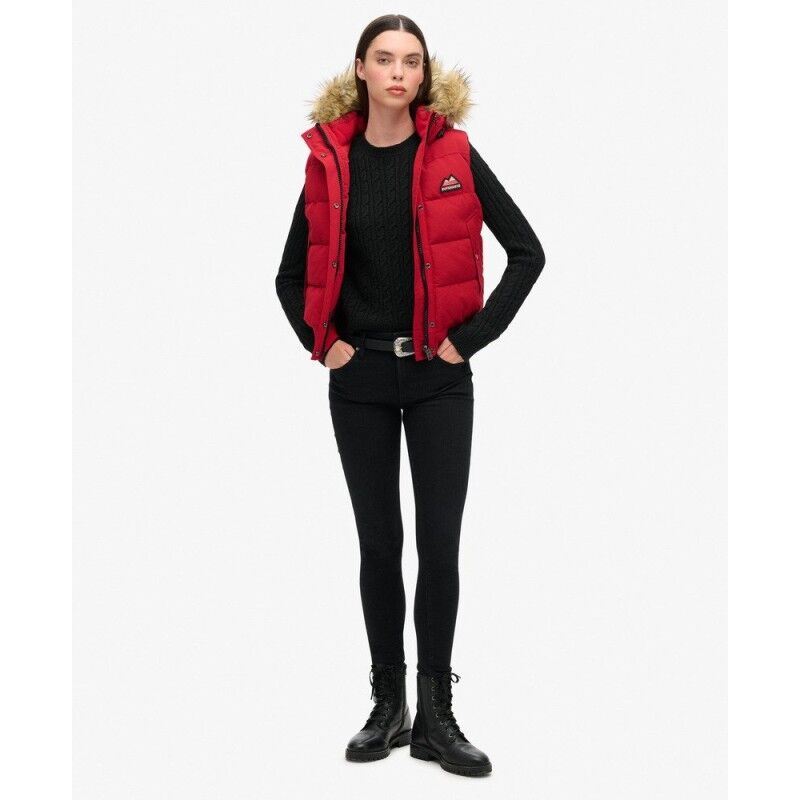 Superdry Everest Faux Fur Gilet - Synthetic vest - Women's | Hardloop