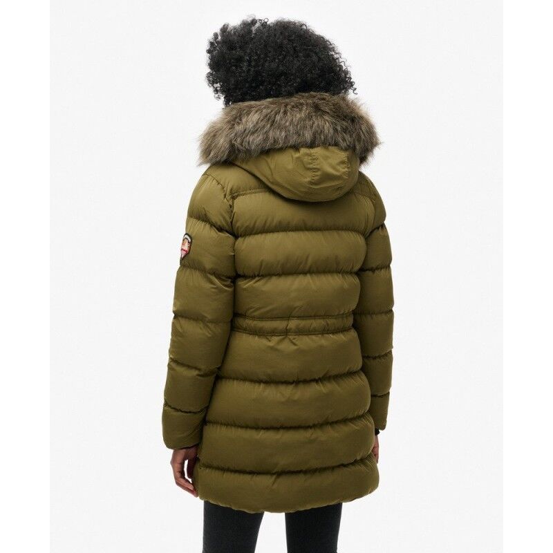 Superdry Everest Mid Faux Fur Puffer Coat - Dámská péřova | Hardloop