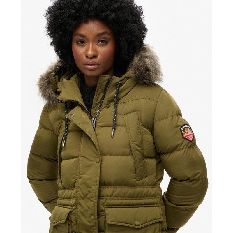 Superdry Everest Mid Faux Fur Puffer Coat - Kunstfaserjacke - Damen | Hardloop