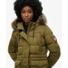 Superdry Everest Mid Faux Fur Puffer Coat - Syntetjacka - Dam | Hardloop