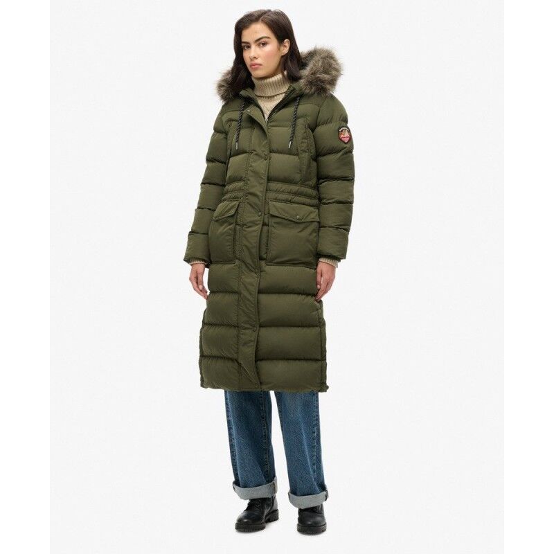 Everest Faux Fur Longline Jacket - Dámská péřova